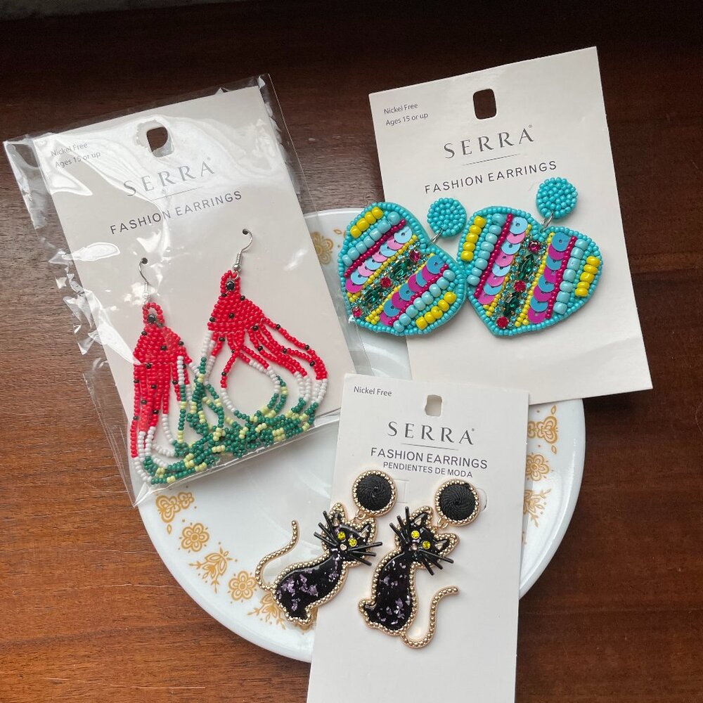 Trio of Serra Dangle Earrings